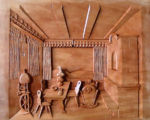 Relief Schlesische Bauernstube